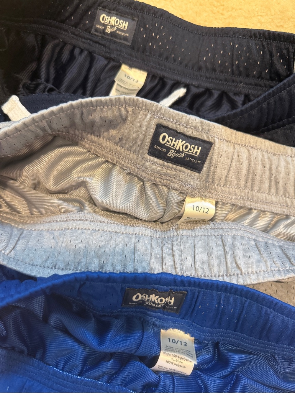 OshKosh B'gosh Navy, Gray, Light Blue, Royal Blue Athletic Shorts Set - Picture 2 of 4